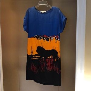 DVF safari dress size small